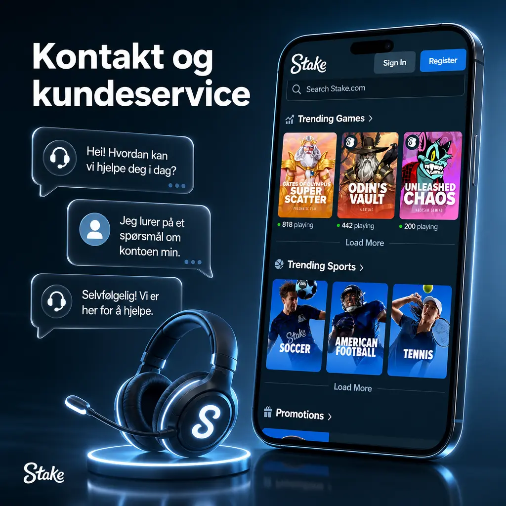 Kundeservice tilgjengelig 24/7 via livechat, e-post, hjelpesenter og sosiale medier for norske spillere.