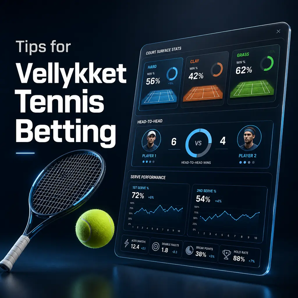 Tips for vellykket tennis betting: analyser spillerform, underlag og skader for bedre beslutninger og fast bankroll-styring.